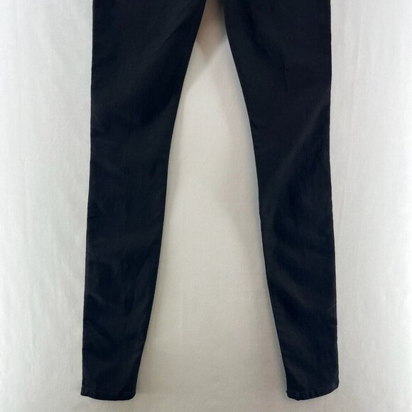 Asos Denim Skinny Jeans Womens Sz 26/38 US 4 Tall Streth High Rise Stretch Black - Picture 6 of 10